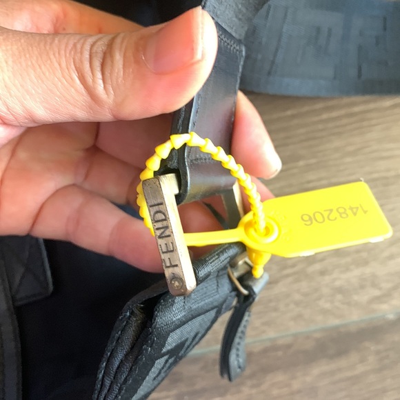 Fendi zucca sling messenger bag black authenticated by posh - Picture 8 of 14